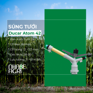 Súng tưới phun mưa Ducar Atom 42 - Súng tưới Ducar, Nhập khẩu & phân phối bởi Nhà Bè Agri 11 sung tuoi ducar atom 42