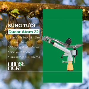 Béc tưới Cà phê Ducar Atom 22 - Súng tưới Ducar, Nhập khẩu & phân phối bởi Nhà Bè Agri