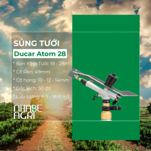 Súng tưới phun mưa Ducar Atom 28 - Súng tưới Ducar, Nhập khẩu & phân phối bởi Nhà Bè Agri 7 sung-tuoi-ducar-atom-28