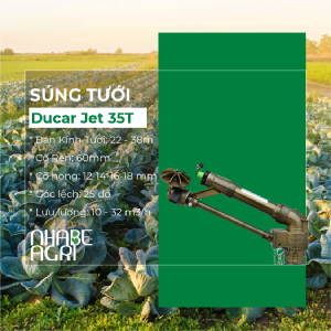 Súng tưới phun mưa Ducar Jet35T - Súng tưới Ducar, Nhập khẩu & phân phối bởi Nhà Bè Agri 9 sung-tuoi-ducar-jet-35t