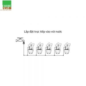 Bộ kit tưới cây trồng trong chậu Teco Delta Drip 12 Lap-dat-truc-tiep 1