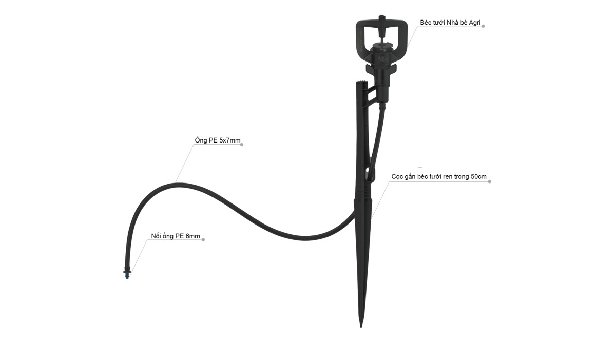 Béc tưới phun mưa Driptec DR09 - Hiệu quả, bền bỉ, tối ưu chi phí