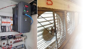 Quạt thông gió chạy bằng năng lượng mặt trời - biến tần điện