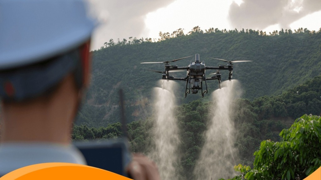 Sử dụng máy bay DJI Agras T70P phun thuốc có thể chinh phục mọi loại địa hình