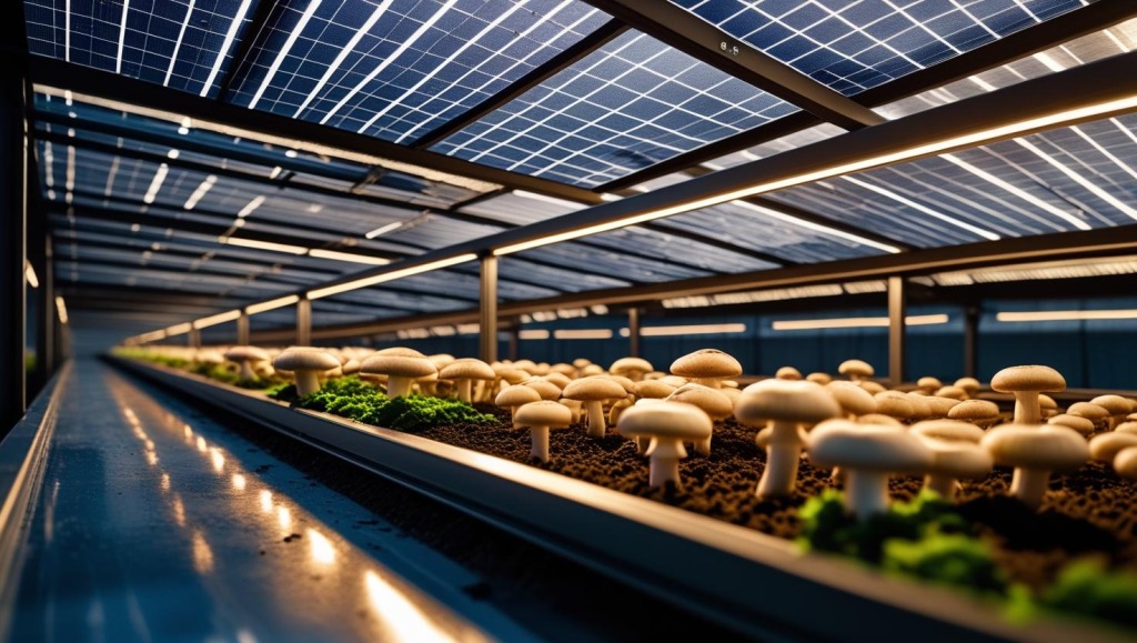 Tạo bóng mát bằng pin năng lượng mặt trời cho cây nấm – 01 giải pháp tăng năng suất và giảm nhiệt độ 15 Tạo bóng mát bằng pin năng lượng mặt trời cho cây nấm – Tăng năng suất và giảm nhiệt độ