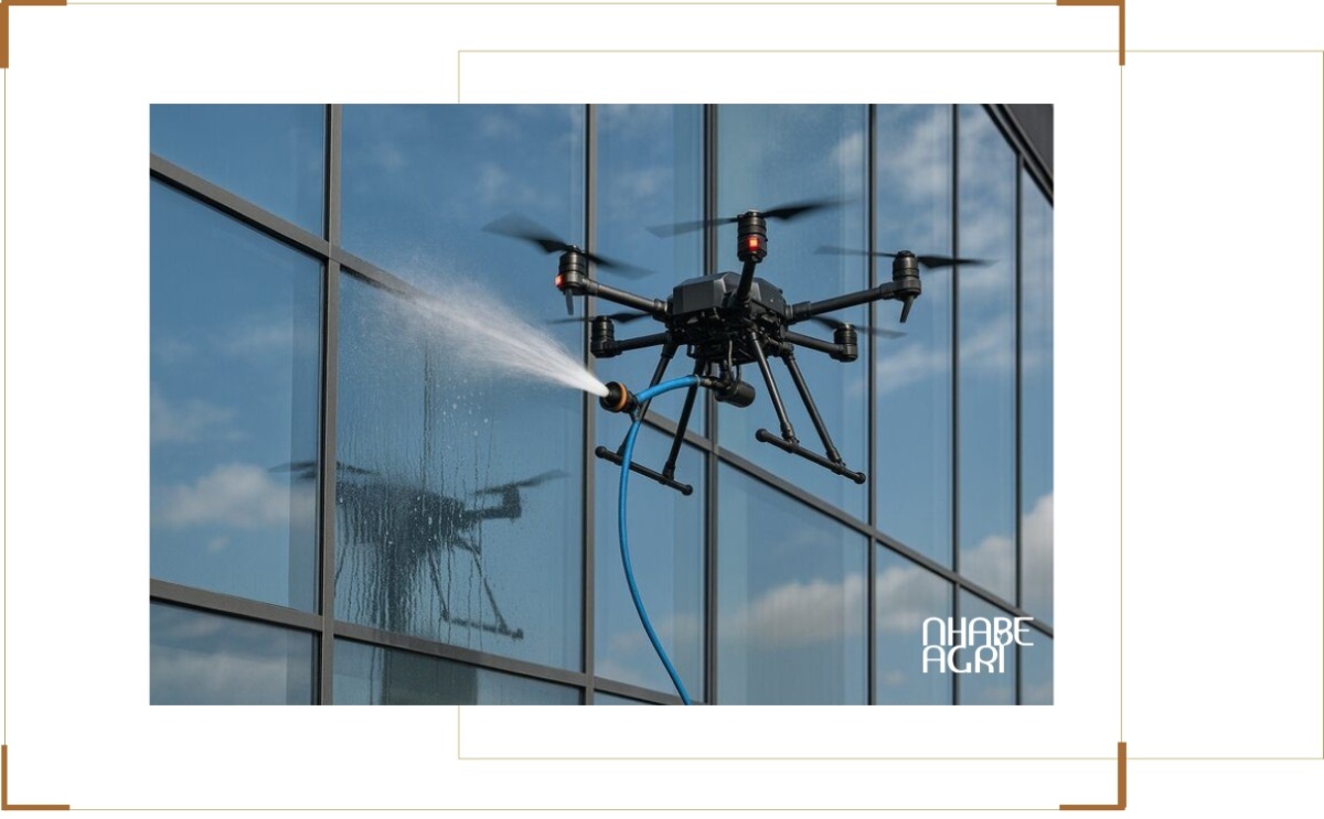 Ứng dụng thực tế của máy bay rửa kính tòa nhà