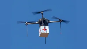 Drone vận chuyển hàng hóa cho mùa lũ