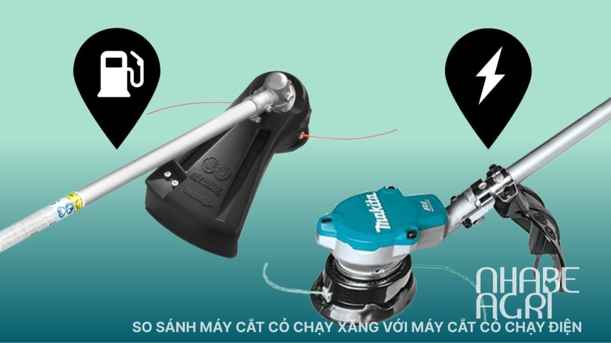 So sanh may cat co chay xang voi may cat co chay dien