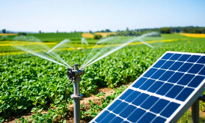 Tưới phun mưa bằng điện mặt trời