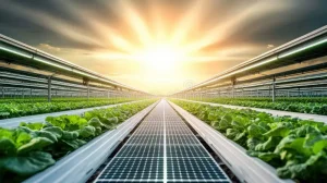 trồng rau thủy canh sử dụng điện mặt trời