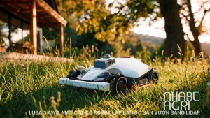Luba 3 AWD, máy cắt cỏ robot lập bản đồ sân vườn bằng Lidar