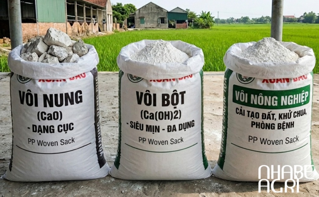 phân biệt vôi bột, vôi nung, vôi nông nghiệp