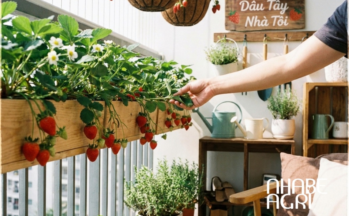 kỹ thuật trồng dâu tây tại nhà
