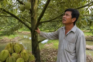 Giá sầu riêng xuống thấp, nông dân miền Tây mắc kẹt chi phí