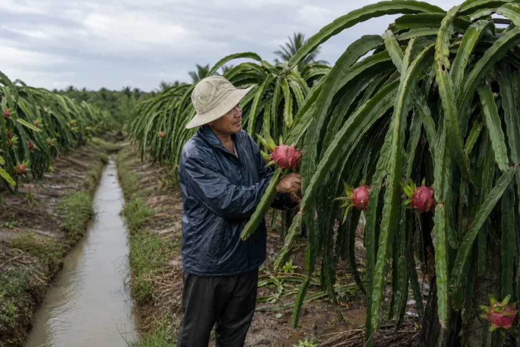 Dịch hại thanh long tăng sau mưa kéo dài, Đồng Tháp khuyến cáo phòng ngừa 1 Dịch hại thanh long tăng sau mưa kéo dài, Đồng Tháp khuyến cáo phòng ngừa