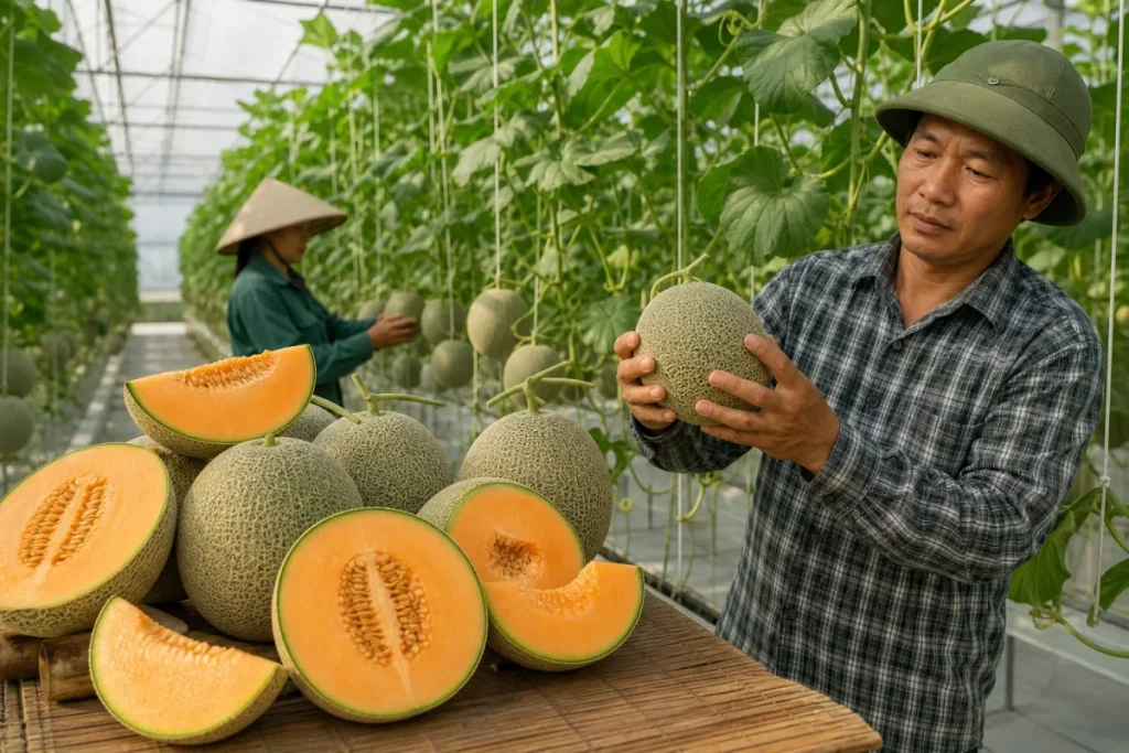 Dưa lưới DB.77 mở hướng canh tác mùa nắng cho nhà nông 1 Dưa lưới DB.77 mở hướng canh tác mùa nắng cho nhà nông