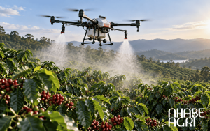 drone phun thuốc sâu cây cà phê an toàn